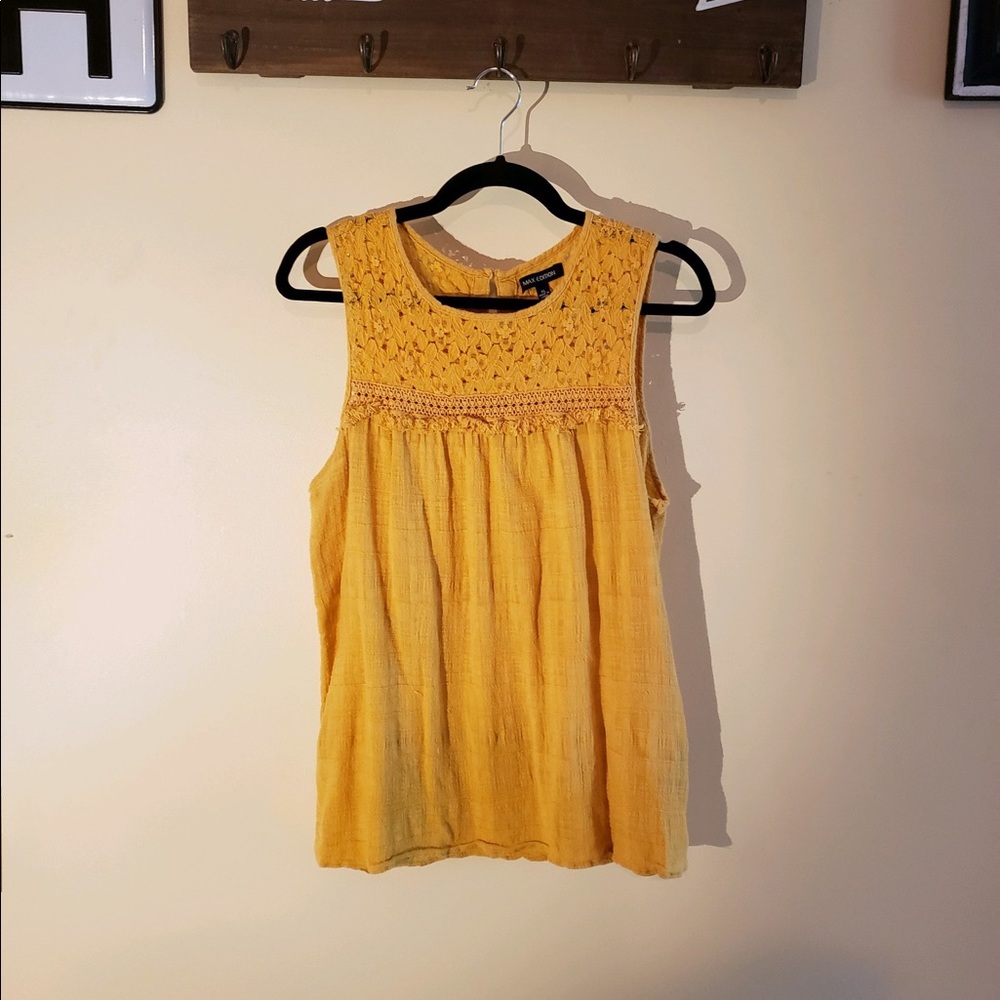 Mustard Sleeveless Blouse